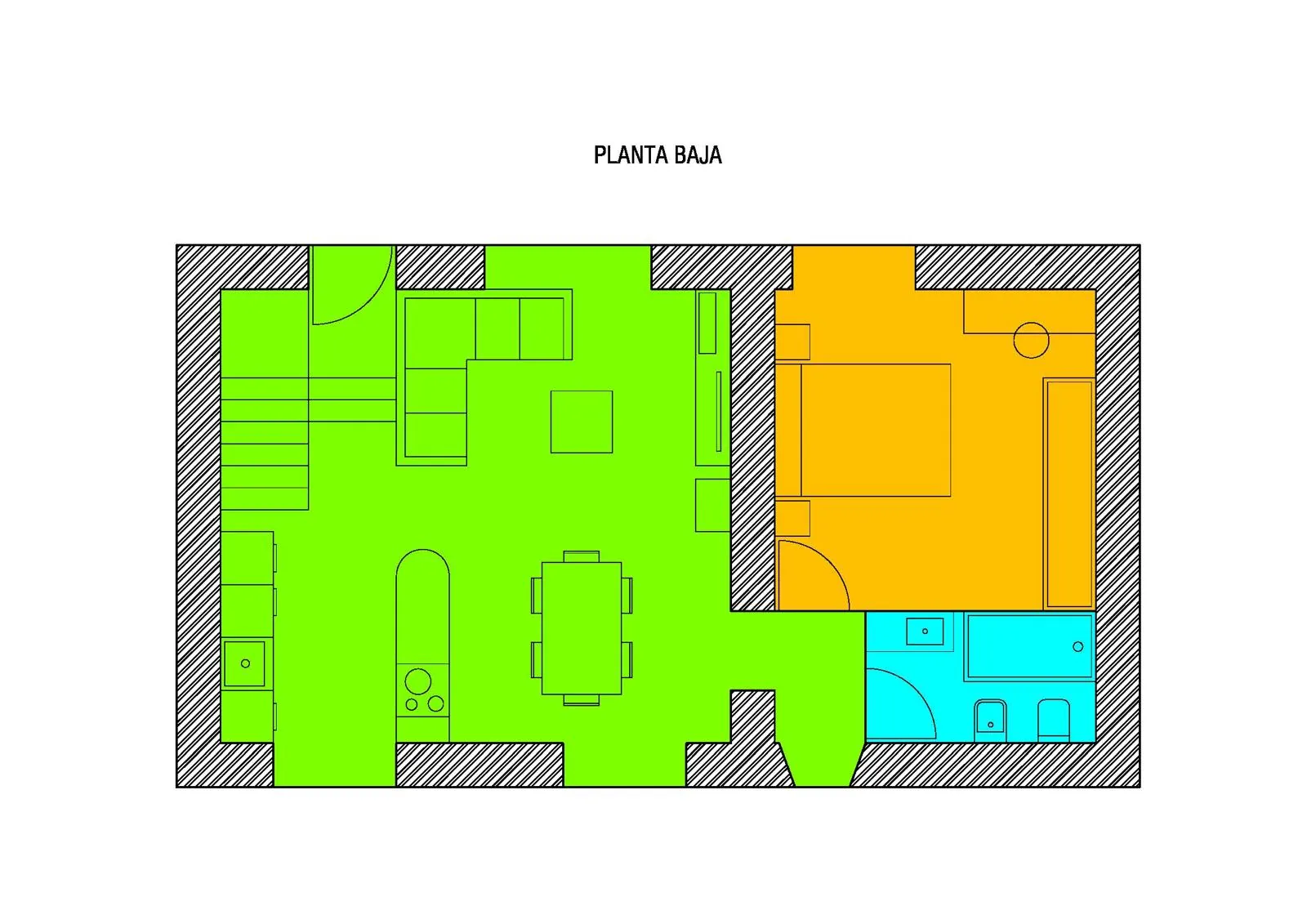 Plano de distribución de la planta baja