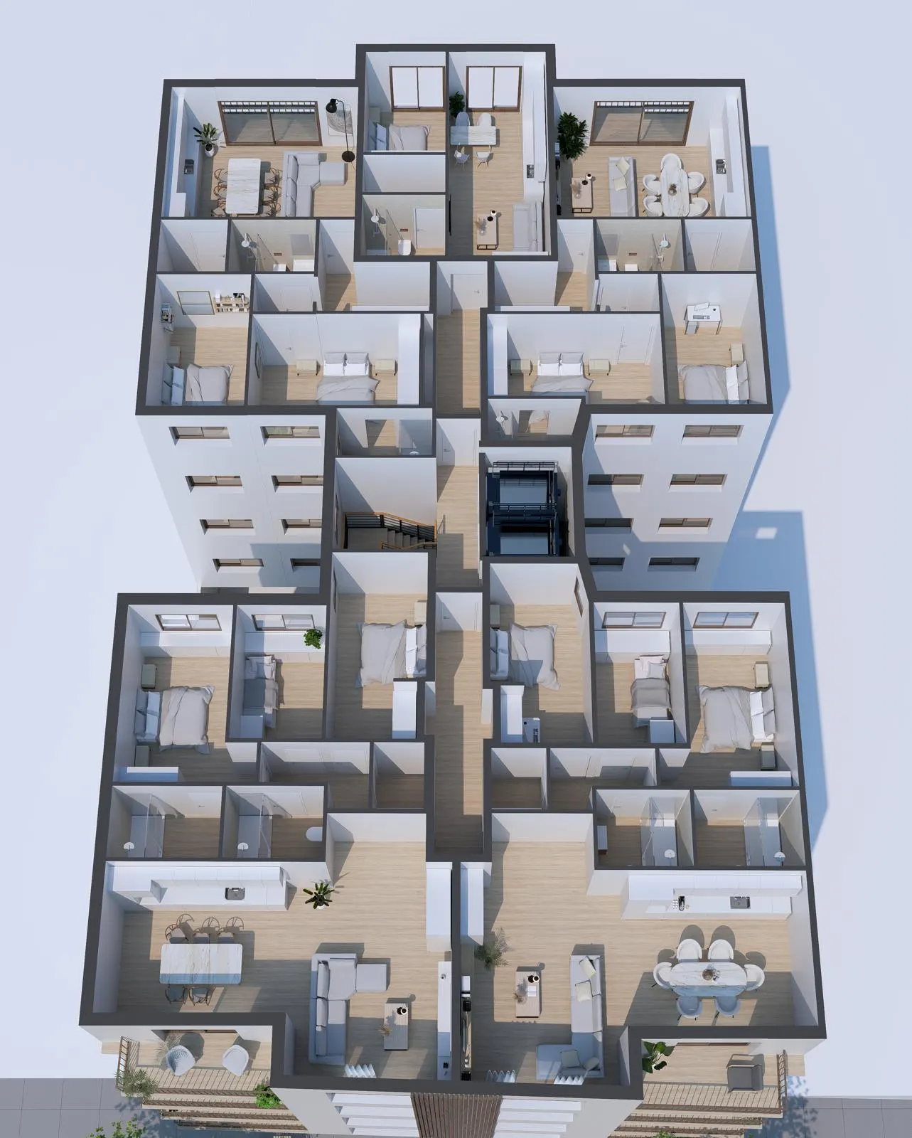 Etagenaufteilung des Edificio Calle Perú 29