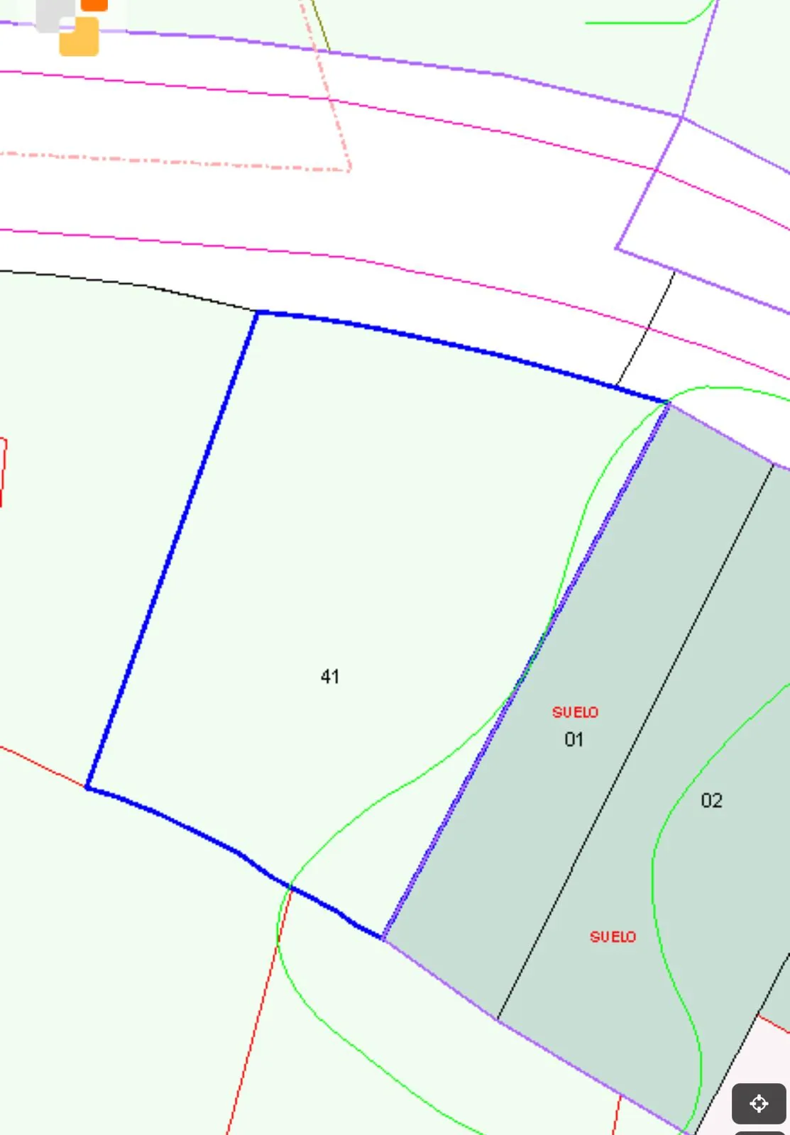 Plan cadastral du terrain à Artes