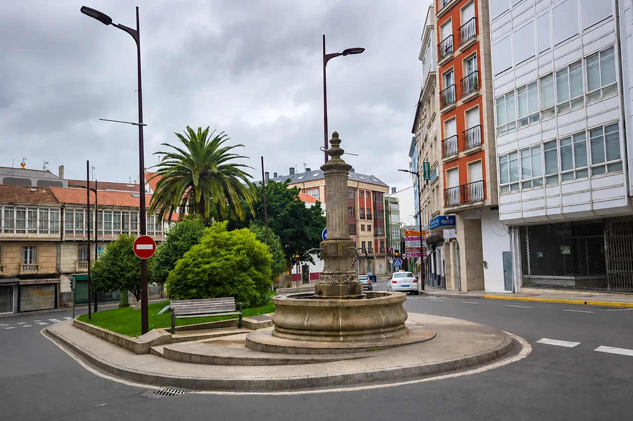 Praza de Galicia, en el centro de Carballo